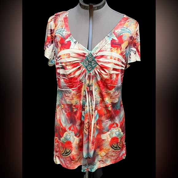 XL Multicolor Tunic Top - Picture 1 of 6